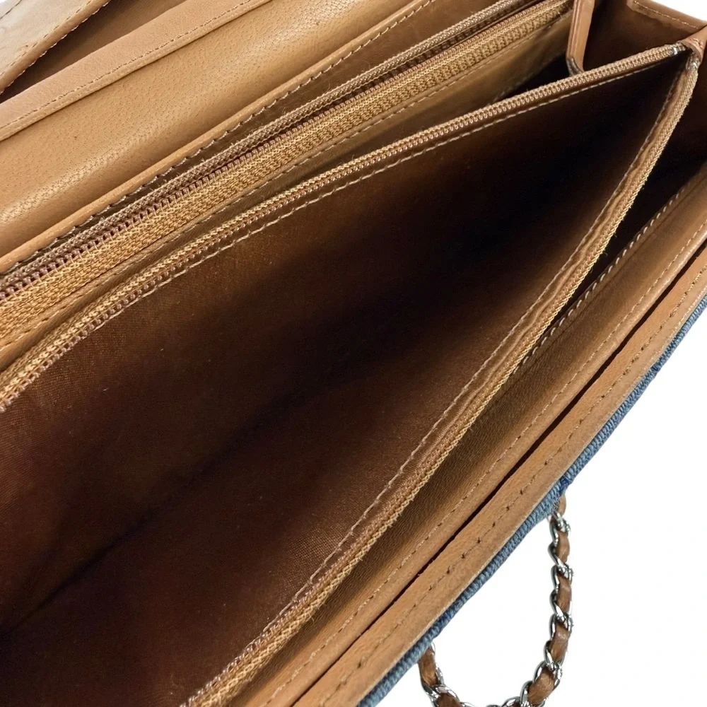 Chanel CC Denim Matelasse Wallet on Chain Shoulder Bag - Picture 9 of 15